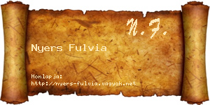 Nyers Fulvia névjegykártya